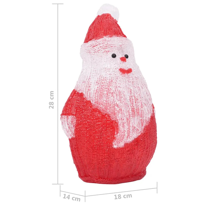 LED Christmas Acrylic Santa Figure 28cm - Little and Giant Explorers vidaXL