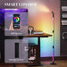 LED Floor Lamp with Reading Light 360° RGB with App and Remote Control - Little and Giant Explorers HOMCOM