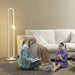 Dimmable Floor Standing Lamp with Glass Night Light - Little and Giant Explorers HOMCOM