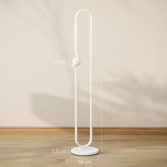 Dimmable Floor Standing Lamp with Glass Night Light - Little and Giant Explorers HOMCOM