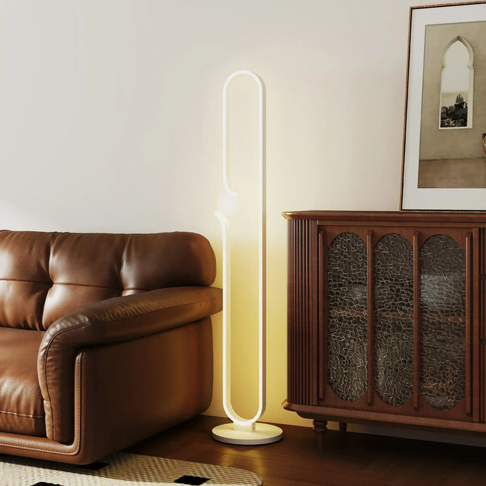 Dimmable Floor Standing Lamp with Glass Night Light - Little and Giant Explorers HOMCOM