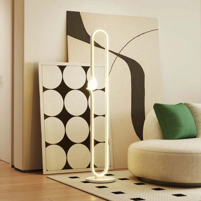 Dimmable Floor Standing Lamp with Glass Night Light - Little and Giant Explorers HOMCOM