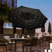LED Solar Parasol – 2.7m Black | Adjustable Tilt with 4-Colour LED Lights OUTSUNNY - Little and Giant Explorers Outsunny
