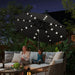 LED Solar Parasol – 2.7m Black | Adjustable Tilt with 4-Colour LED Lights OUTSUNNY - Little and Giant Explorers Outsunny