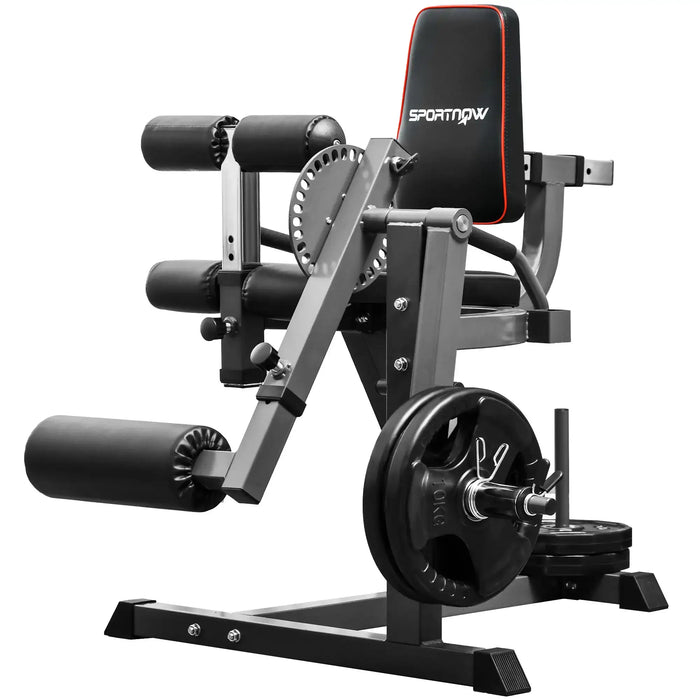 Fitness equipment with weights on a white background