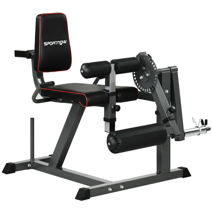 Black and red weight bench with 'Sporting' branding on a white background