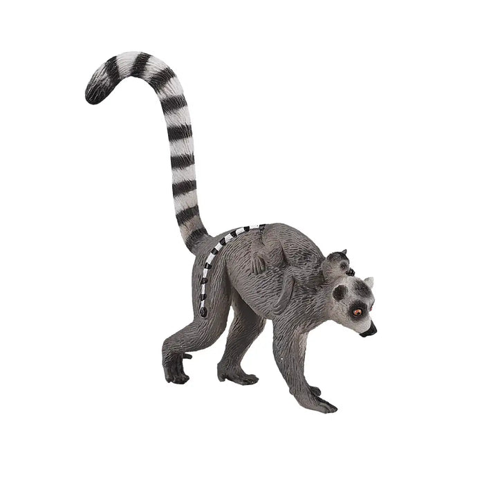 Lemur with Baby Toy - Realistic Rainforest Wildlife Figure | Educational Animal Model MOJO FUN - Little and Giant Explorers Mojo Fun
