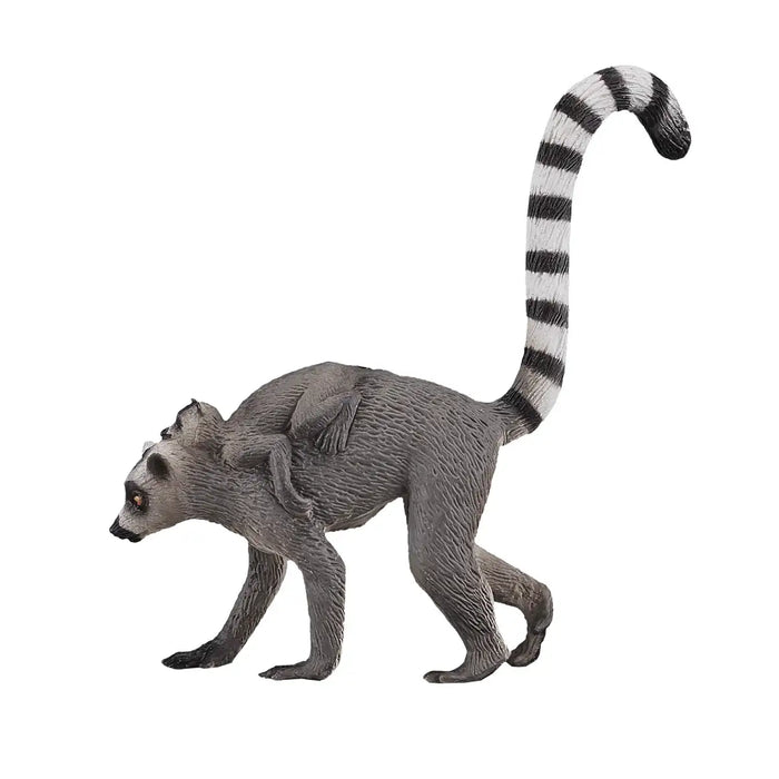 Lemur with Baby Toy - Realistic Rainforest Wildlife Figure | Educational Animal Model MOJO FUN - Little and Giant Explorers Mojo Fun