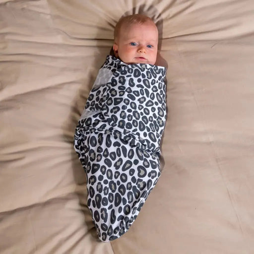 Leopard Print Wrap Swaddling Blanket - Little and Giant Explorers Bo Jungle