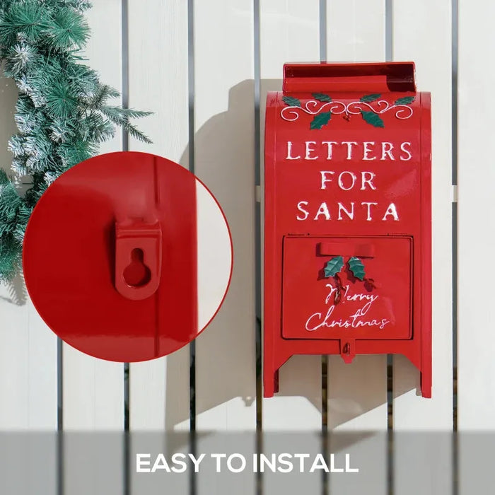 Letters for Santa Post Box | Freestanding or Wall Mounted - Little and Giant Explorers HOMCOM