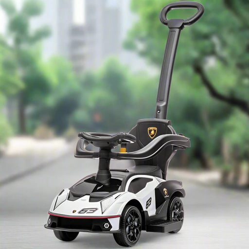 Licensed Lamborghini - Essenza SCV12 - 2 in 1 Baby Ride on Push Car with Parent Handle, Horn and Steering Wheel - Little and Giant Explorers AIYAPLAY