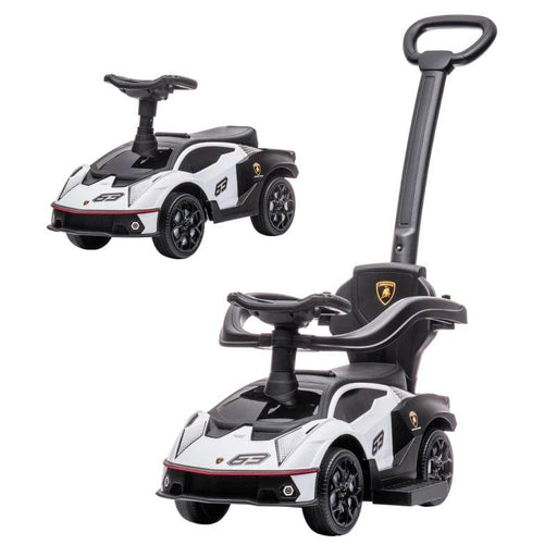 Licensed Lamborghini - Essenza SCV12 - 2 in 1 Baby Ride on Push Car with Parent Handle, Horn and Steering Wheel - Little and Giant Explorers AIYAPLAY