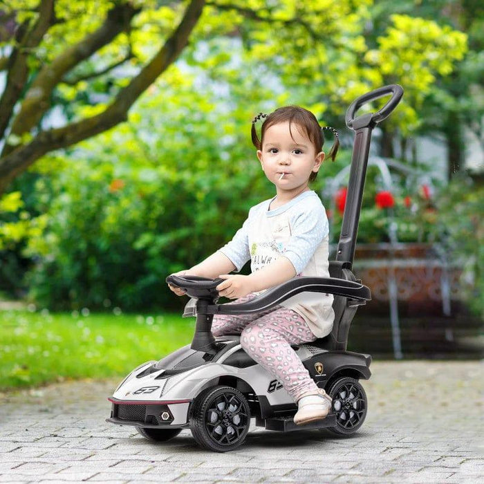 Licensed Lamborghini - Essenza SCV12 - 2 in 1 Baby Ride on Push Car with Parent Handle, Horn and Steering Wheel - Little and Giant Explorers AIYAPLAY