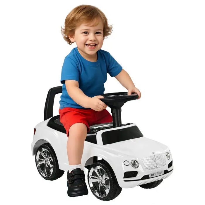 Licensed Toddler Bentley Bentayga Ride-On Car – White | Foot-to-Floor Design AIYAPLAY - Little and Giant Explorers AIYAPLAY