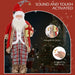 Life Size Animated Santa Claus with Sound Activation and Festive Music 141cm - Little and Giant Explorers HOMCOM