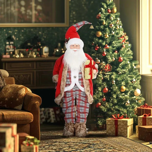 Life Size Animated Santa Claus with Sound Activation and Festive Music 141cm - Little and Giant Explorers HOMCOM