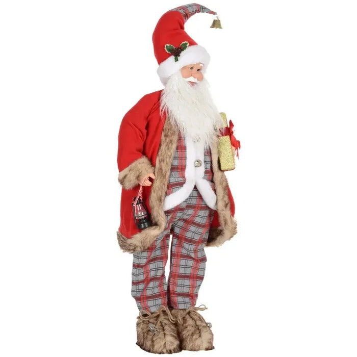 Life Size Animated Santa Claus with Sound Activation and Festive Music 141cm - Little and Giant Explorers HOMCOM