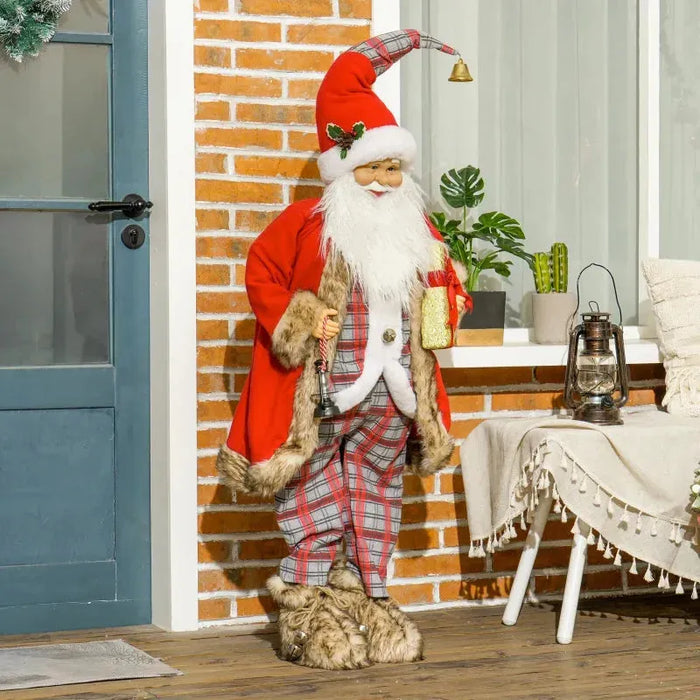 Life Size Animated Santa Claus with Sound Activation and Festive Music 141cm - Little and Giant Explorers HOMCOM