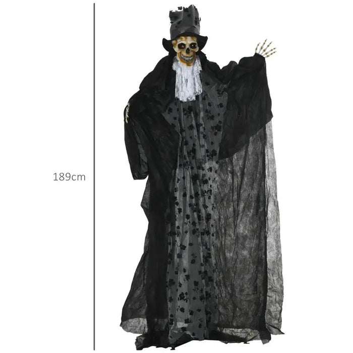 Life-Size Ghost Bridegroom – 189cm Animated Halloween Decoration | Sound and Touch Activated OUTSUNNY - Little and Giant Explorers Outsunny