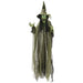Life-Size Hanging Witch – 170cm Animated Halloween Decoration | Green LED Eyes and Wicked Laugh OUTSUNNY - Little and Giant Explorers Outsunny