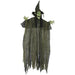 Life-Size Hanging Witch – 170cm Animated Halloween Decoration | Green LED Eyes and Wicked Laugh OUTSUNNY - Little and Giant Explorers Outsunny