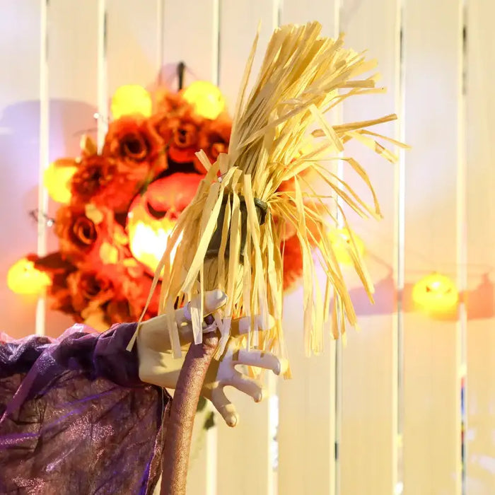 Life-Size Standing Witch – 183cm Animated Halloween Decoration | Sound Activated - Rotating Head OUTSUNNY - Little and Giant Explorers Outsunny