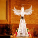 Lighted Christmas Angel Decoration with 100 LED Lights 150cm - Little and Giant Explorers Costway