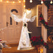 Lighted Christmas Angel Decoration with 100 LED Lights 150cm - Little and Giant Explorers Costway