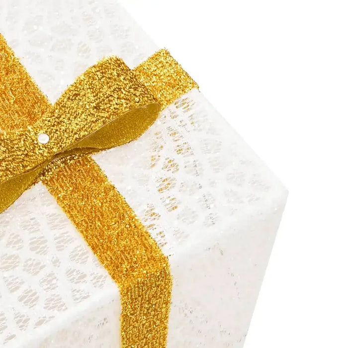 3 Lighted Christmas Boxes with 64 LEDs in Warm White - Little and Giant Explorers vidaXL