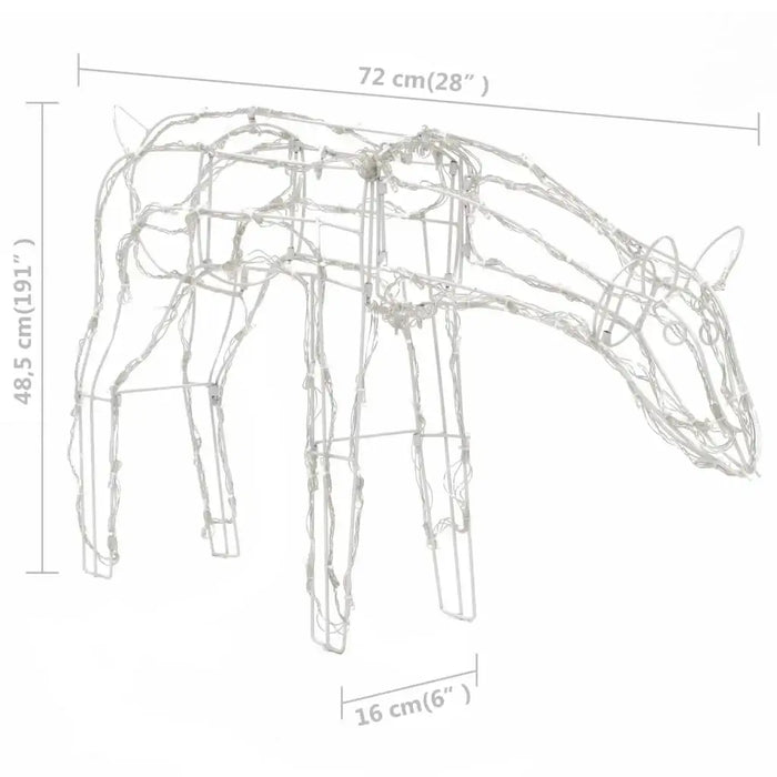 Lighted Christmas Reindeer Display – 3-Piece Set | 229 LED Lights - 8 Lighting Modes VIDAXL - Little and Giant Explorers vidaXL