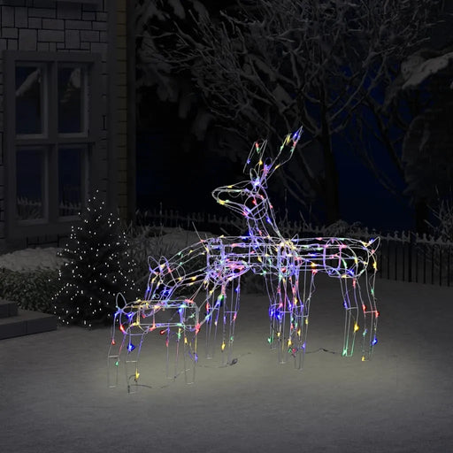 Lighted Christmas Reindeer Display – 3-Piece Set | 229 LED Lights - 8 Lighting Modes VIDAXL - Little and Giant Explorers vidaXL