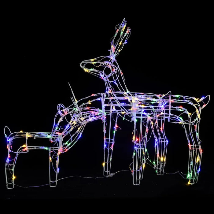 Lighted Christmas Reindeer Display – 3-Piece Set | 229 LED Lights - 8 Lighting Modes VIDAXL - Little and Giant Explorers vidaXL