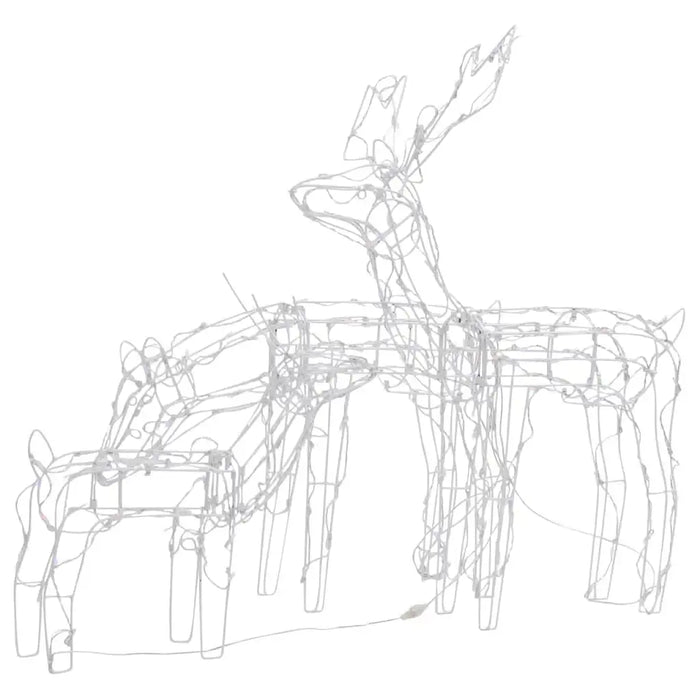 Lighted Christmas Reindeer Display – 3-Piece Set | 229 LED Lights - 8 Lighting Modes VIDAXL - Little and Giant Explorers vidaXL