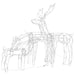 Lighted Christmas Reindeer Display – 3-Piece Set | 229 LED Lights - 8 Lighting Modes VIDAXL - Little and Giant Explorers vidaXL