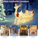 Lighted Reindeer and Santa Sleigh Decoration – Warm White | 215 LED Lights COSTWAY - Little and Giant Explorers Costway