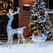 Lighted Reindeer and Sleigh Decoration – 170 Warm White LEDs | Holographic Finish OUTSUNNY - Little and Giant Explorers Outsunny