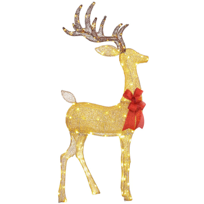 Lighted Reindeer Christmas Decoration with 137 LEDs - Little and Giant Explorers Outsunny