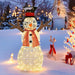 Lighted Snowman Christmas Decoration | 110 cm with 80 Warm White LEDs COSTWAY - Little and Giant Explorers Costway