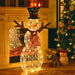 Lighted Snowman Christmas Decoration | 110 cm with 80 Warm White LEDs COSTWAY - Little and Giant Explorers Costway