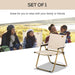 Lightweight Camping Chair in Khaki - Little and Giant Explorers Outsunny