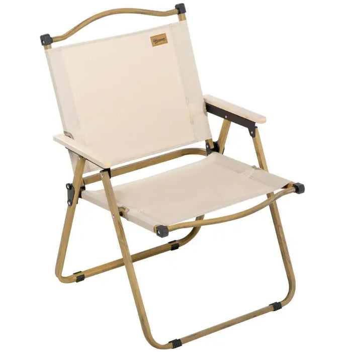 Lightweight Camping Chair in Khaki - Little and Giant Explorers Outsunny