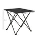 Lightweight Metal Folding Camping Table in Black - Little and Giant Explorers Outsunny