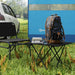 Lightweight Metal Folding Camping Table in Black - Little and Giant Explorers Outsunny