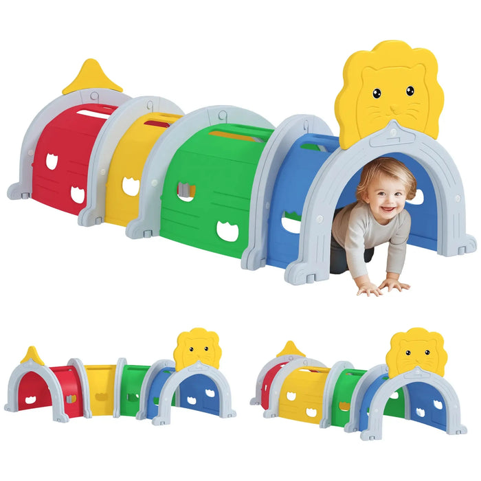 Lion Design Kids Play Tunnel for Crawl and Climb - Little and Giant Explorers AIYAPLAY