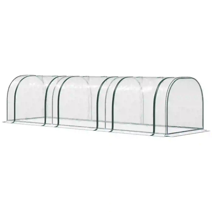 Small Polytunnel Green House with Zipped Doors (300 x 100 x 80cm) - Little and Giant Explorers Outsunny