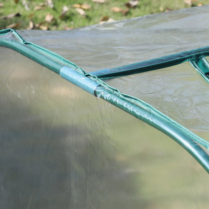 Small Polytunnel Green House with Zipped Doors (300 x 100 x 80cm) - Little and Giant Explorers Outsunny
