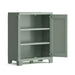 Low Outdoor Storage Cabinet 'Planet' in Jade Grey 100cm - Little and Giant Explorers Keter