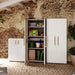 Low Storage Cabinet 'Groove' in Beige and Sand 98cm - Little and Giant Explorers Keter