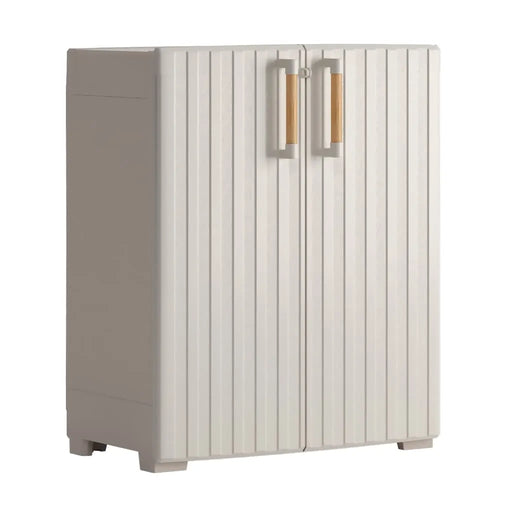 Low Storage Cabinet 'Groove' in Beige and Sand 98cm - Little and Giant Explorers Keter