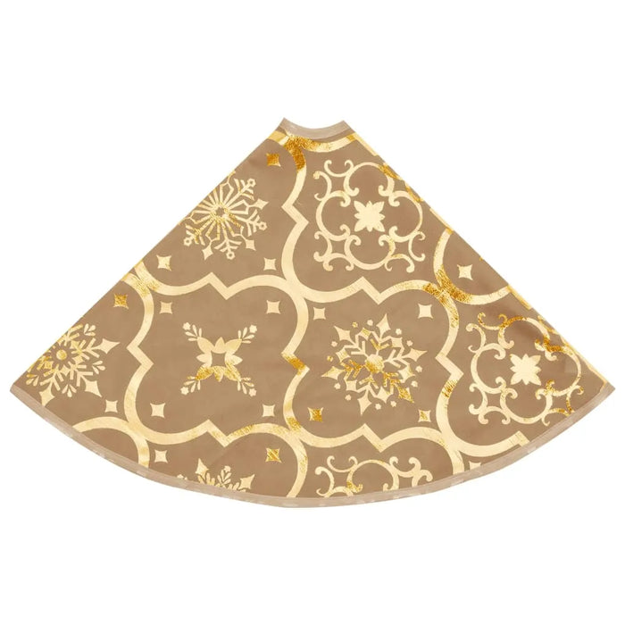 Luxury Christmas Tree Skirt with Sock in Yellow 90cm - Little and Giant Explorers vidaXL